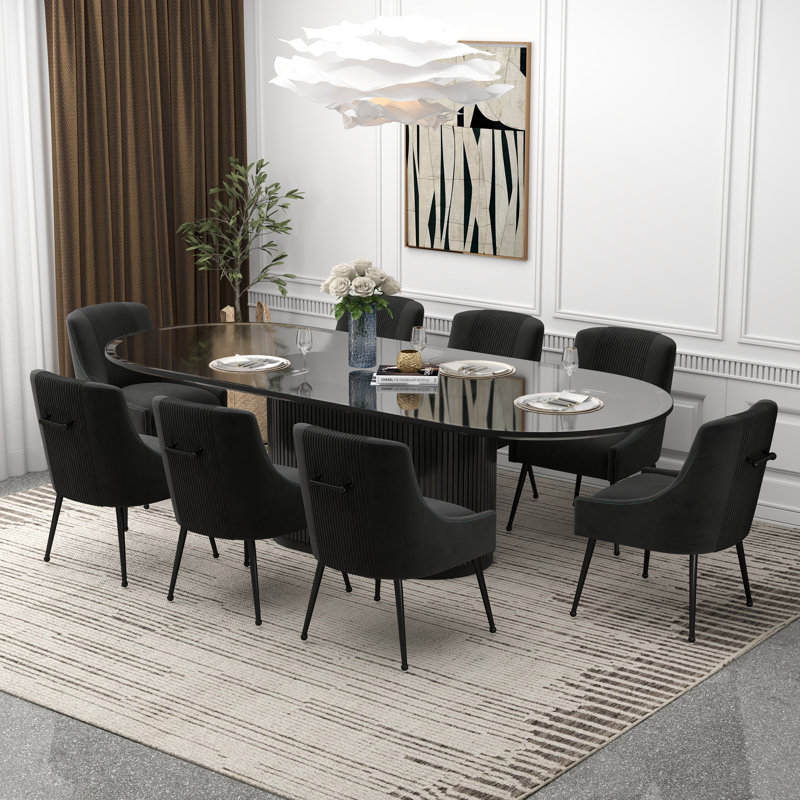 Chaise d'appoint Dinnington, Noir, noir, noir, noir