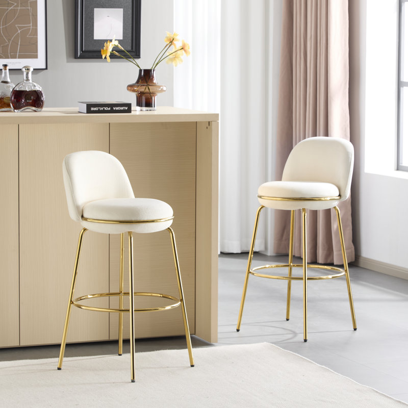  Ensemble de 2 tabourets de bar Rio Claro, Beige