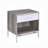 Nightstand With 1 Drawer And Open Shelf, Bed Side Table With Metal Base