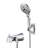 Lift-Up Diverter Bathtub Faucet With 6 Settings Handheld Shower (Rough-In Valve Not Included)-122461455