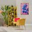 «Vibrant Blueberries» sur toile flottante encadrée rose par RB-216561767-216561771