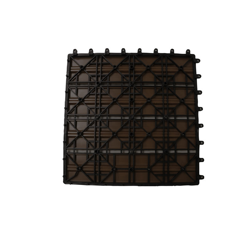 12'' L x 12'' W Composite Interlocking Deck Tile, Espresso