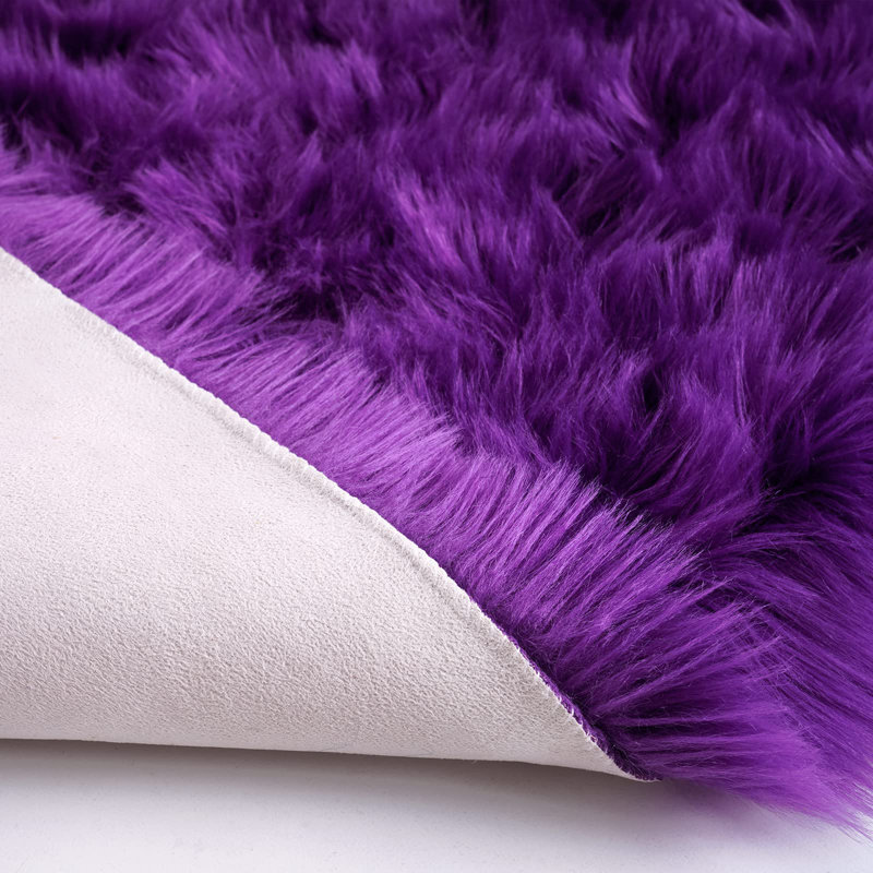 Nador Faux Sheepskin Indoor Rug, Rectangle 5' x 6'6"