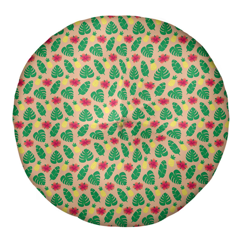 Coussin de sol touffeté rond Katelyn Elizabeth, 30 po x 30 po, Orange