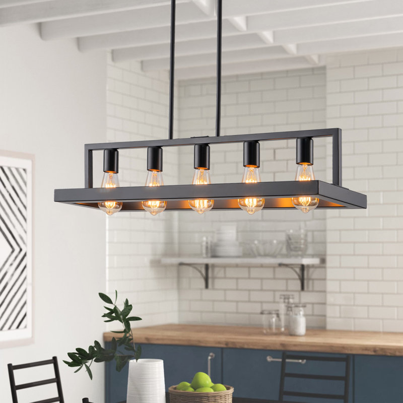 Siella 5 - Light Kitchen Island Pendant, Matte Black