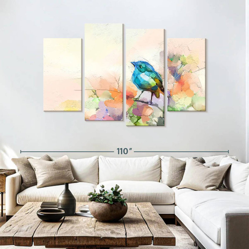 Brampt Bird Abstract, 54" H x 84" W