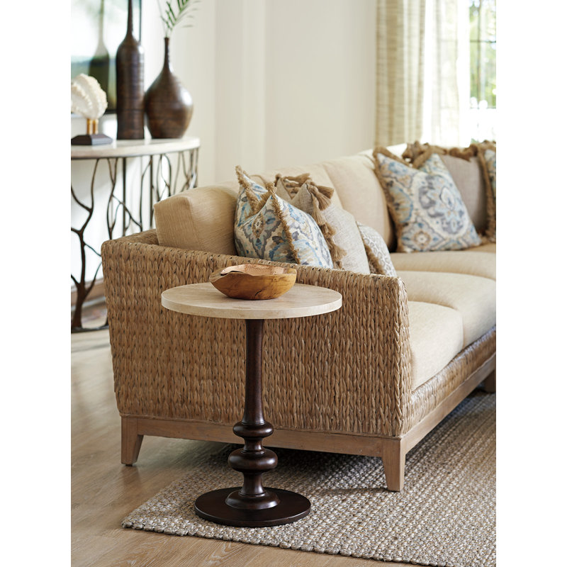 Los Altos Marshall Stone Top Round End Table