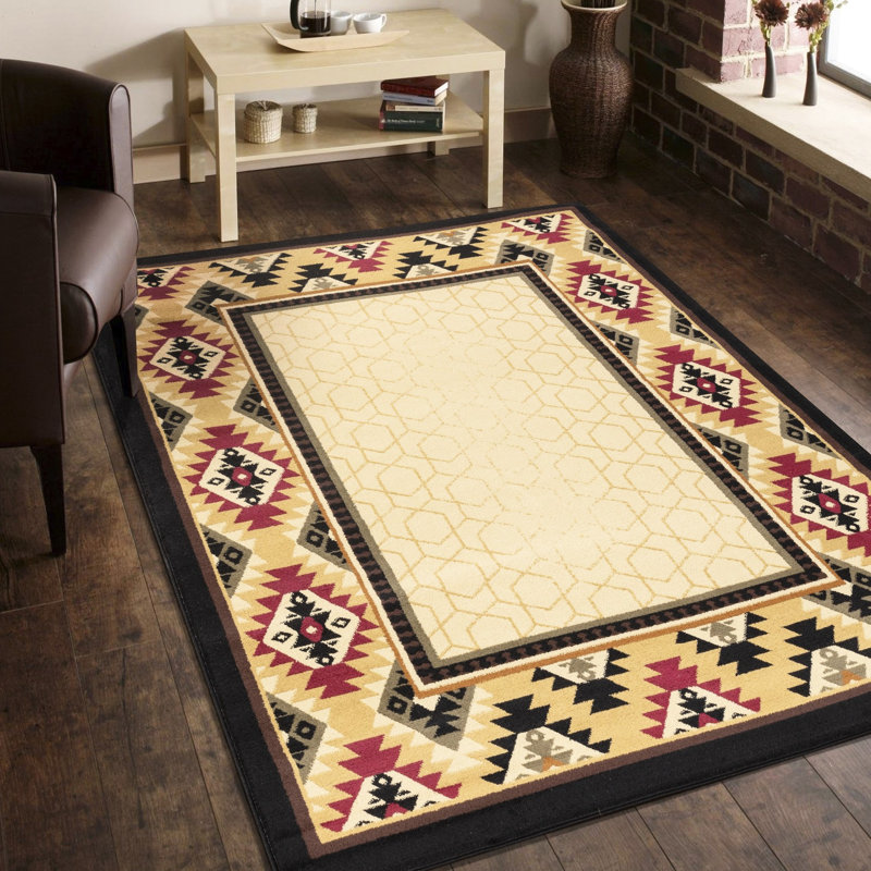 2 pi X 3 tapis en polypropylène crème, teinté, actif décoratif 2 pi x 3 pi, améliore le décor de la pièce