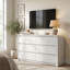 Curved Edge 47.24" Width MDF 7-Drawer Dresser Storage Accent Chest-406227136