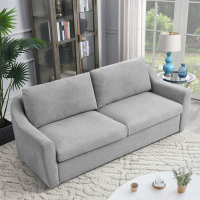 Queen Size Pull Out Sofa Bed, Convertible Sleeper Sofa Couch With Pullout Bed, 2 In 1 Sofa Bed Couch With Memory Foam Mattress For Living Room Office, Space-Saving