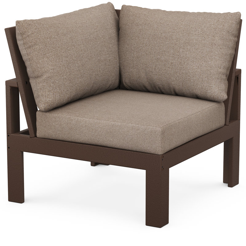 Edge Modular Corner Chair, Spiced Brown Revolution®, Mahogany