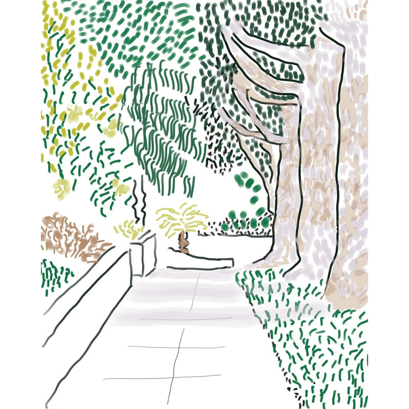 Trottoir à l'ombre par Deborah Blum, H 21,25 po x l 17,25 po x P 0,875 po