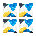 Yellow/Blue Striped