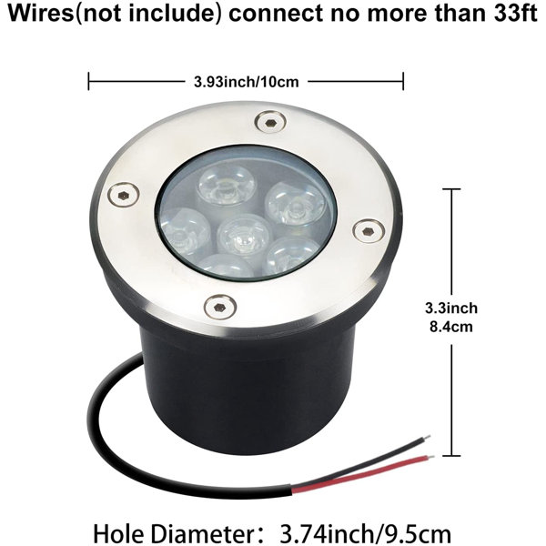 JESLED 6W Low Voltage Hardwired Inground Led Metal Well Light Wayfair  Canada
