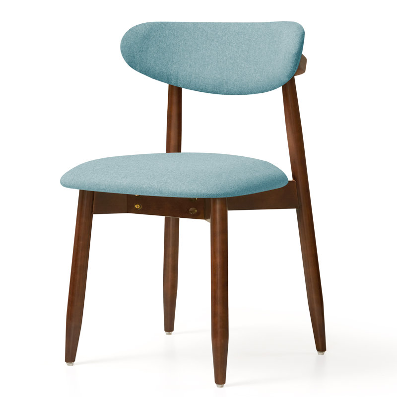 Ensemble de chaises de salle à manger en bois massif à oreilles 27 po Arriah, 6, Bleu