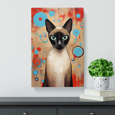 Siamese Cat Modern No.2 - Wrapped Canvas
