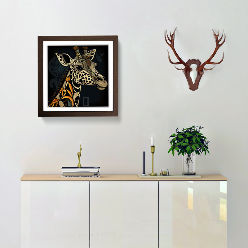 Giraffe Deco - Framed Print