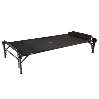Lit simple Disc-O-Bed, solution de sommeil portable pour tentes, cabines, noir, 2XL