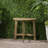 Outdoor Half-Round Folding Acacia Wood Bistro Table, Grey Finish