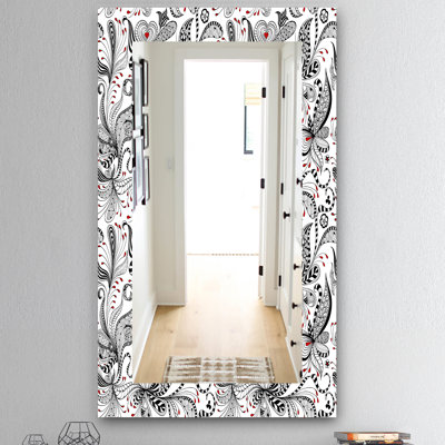 Miroir mural bohémien et éclectique floral