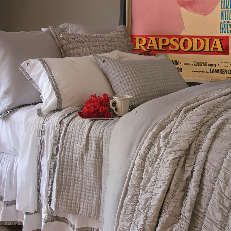 Bohannon Cotton Striped Sham - Standard, Gray, Standard