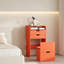 Coiffeuse 3 en 1 avec miroir rabattable et lumières, bureau de maquillage compact avec tabouret caché et tiroirs de rangement, orange-592028870