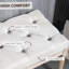 Fin de banc de lit, banc de chambre rembourré, blanc crème
