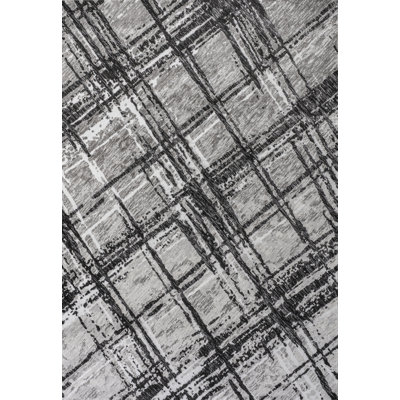 Blackmun Modern Abstract Black/Gray Rug