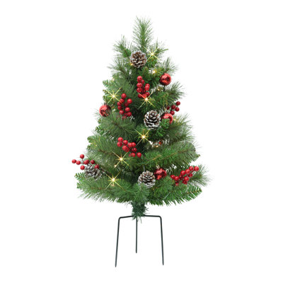 Lighted Pine Christmas Tree