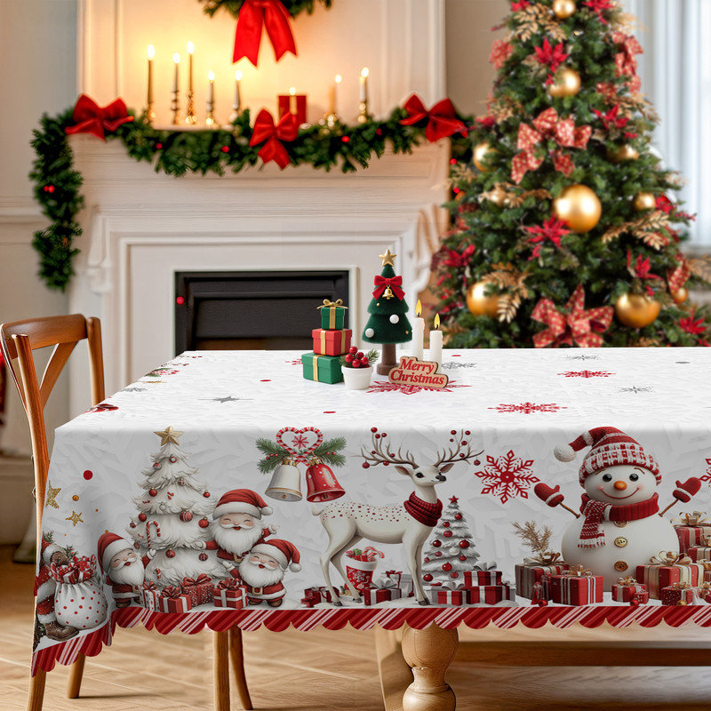 Nappe blanche en polyester lavable, L 70,8 po x l 55,12 po