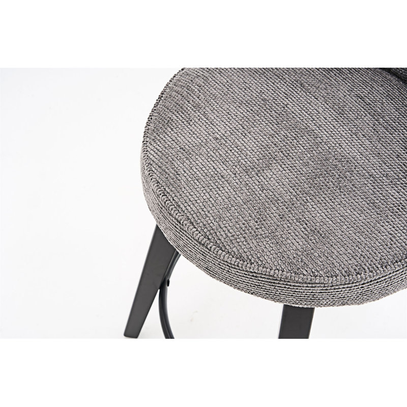 Ensemble de 2 tabourets de bar pivotants, Gris foncé