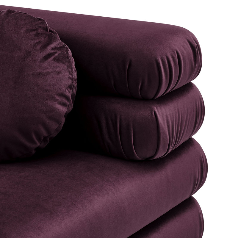 Chaise de coin Jubilee, Velours mûre