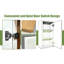 Armoire murale à porte simple en bois massif avec 3 tablettes blanches pour le garage et le bureau - Espace réglable, charnières à fermeture en douceur, bureau imperméable, salle de bain, tablettes de rangement pour la lessive, conception, système Easy Click