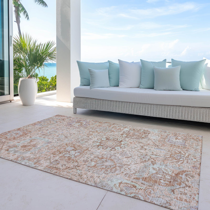 Segin Machine Washable Indoor/Outdoor Rug, Rectangle 10' x 14'