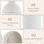 Ensemble de 3 vases de plancher en métal blanc, grands vases cylindriques avec couvercles amovibles pour le salon, la chambre à coucher ou le bureau, décoration de maison moderne et rustique