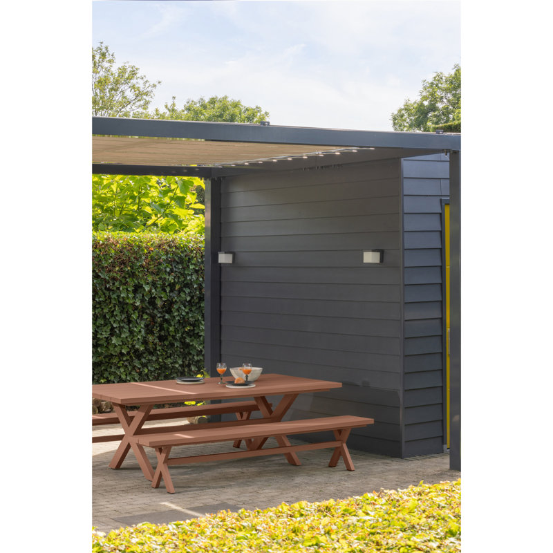Delta Rectangular Outdoor Dining Table , 105cm cm W 220cm cm D, Terra