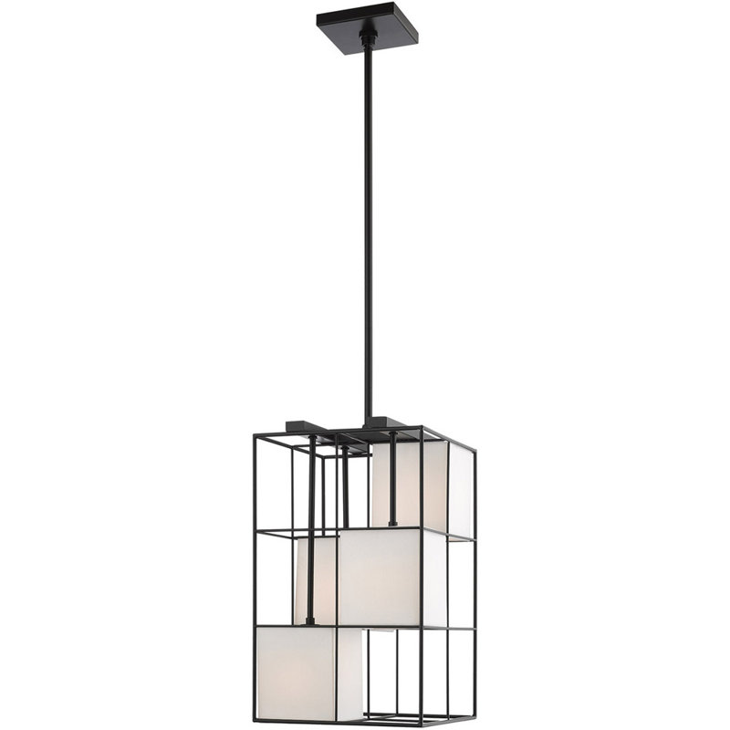 Lustre rectangulaire à 4 lumières DEL Barbur