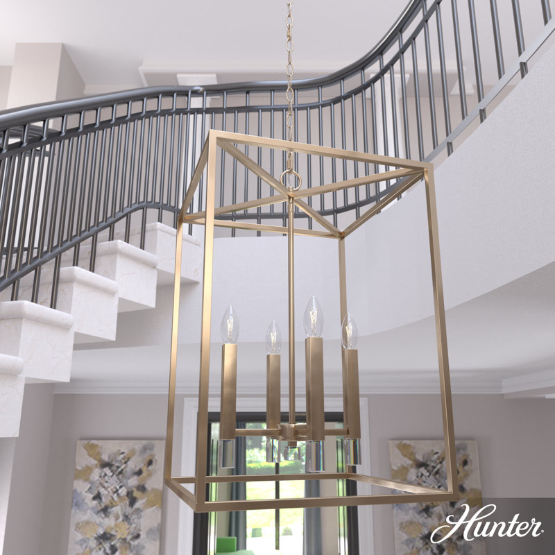 Sunjai 4 Light Pendant 17 Inch Ceiling Light Fixture, Alturas Gold