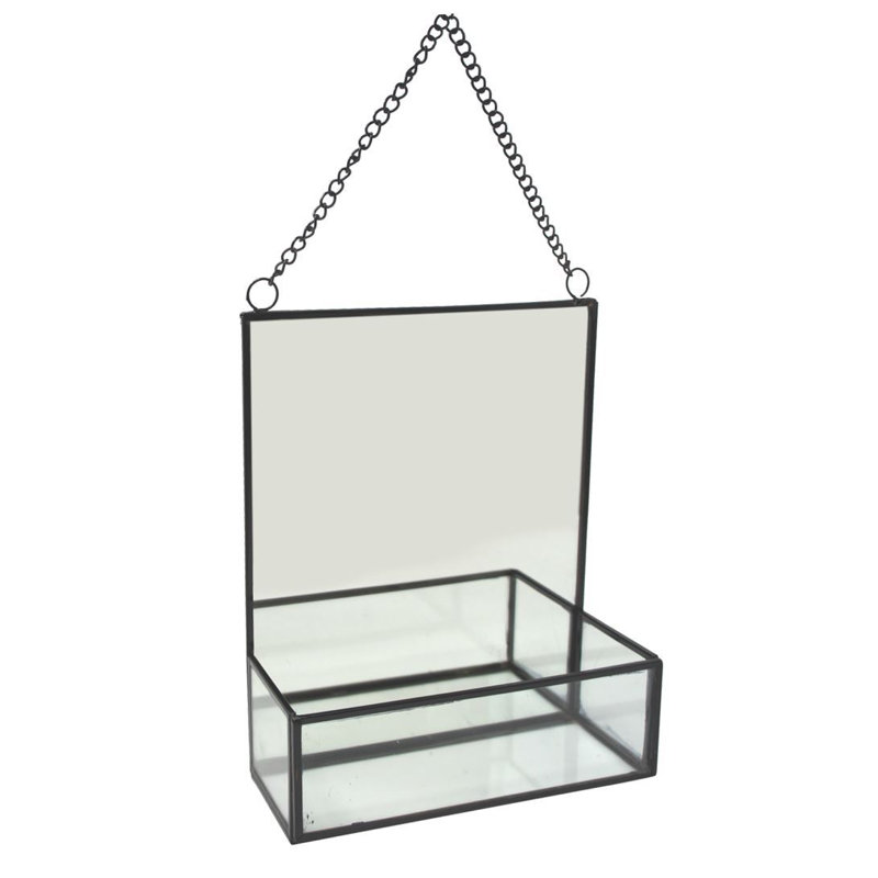 Dilan Metal Wall Mirror with Shelves