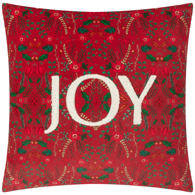 Skyland Abstract Red Square Cushion