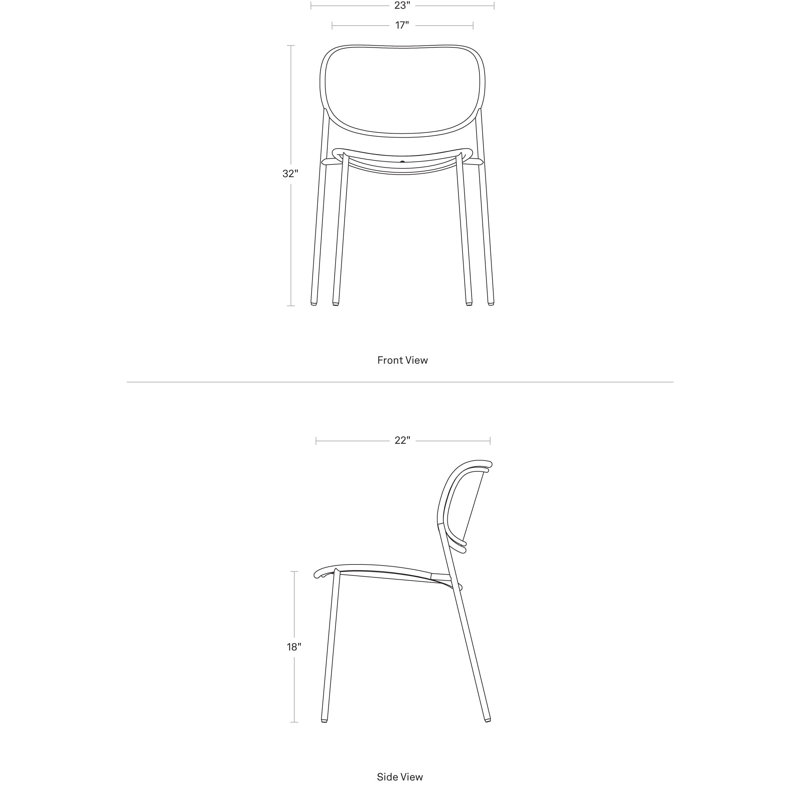Made You Look Outdoor Dining Side Chair, White