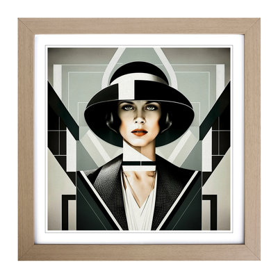 Art Deco Woman Suprematism - Framed Print