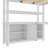 Queen Loft Bed With Desk And Cabinet, Solid Wood Loft Bed With Bookshelf And Wardrobe For Kids, Teens, Adults, Space-saving Design, White-2146473757