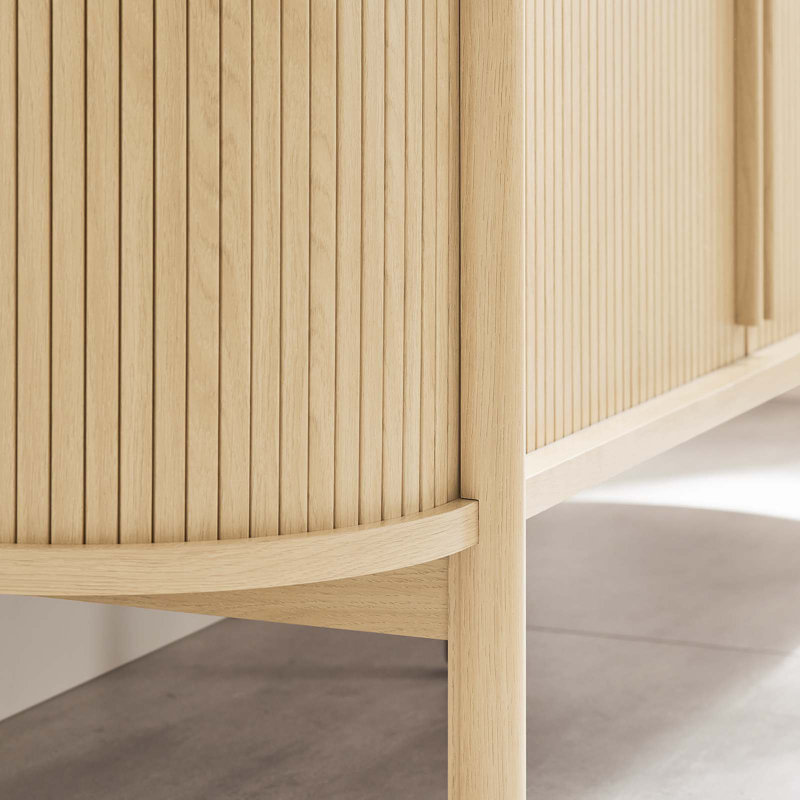 Cadence 63" Oak Sideboard with Fluted Details