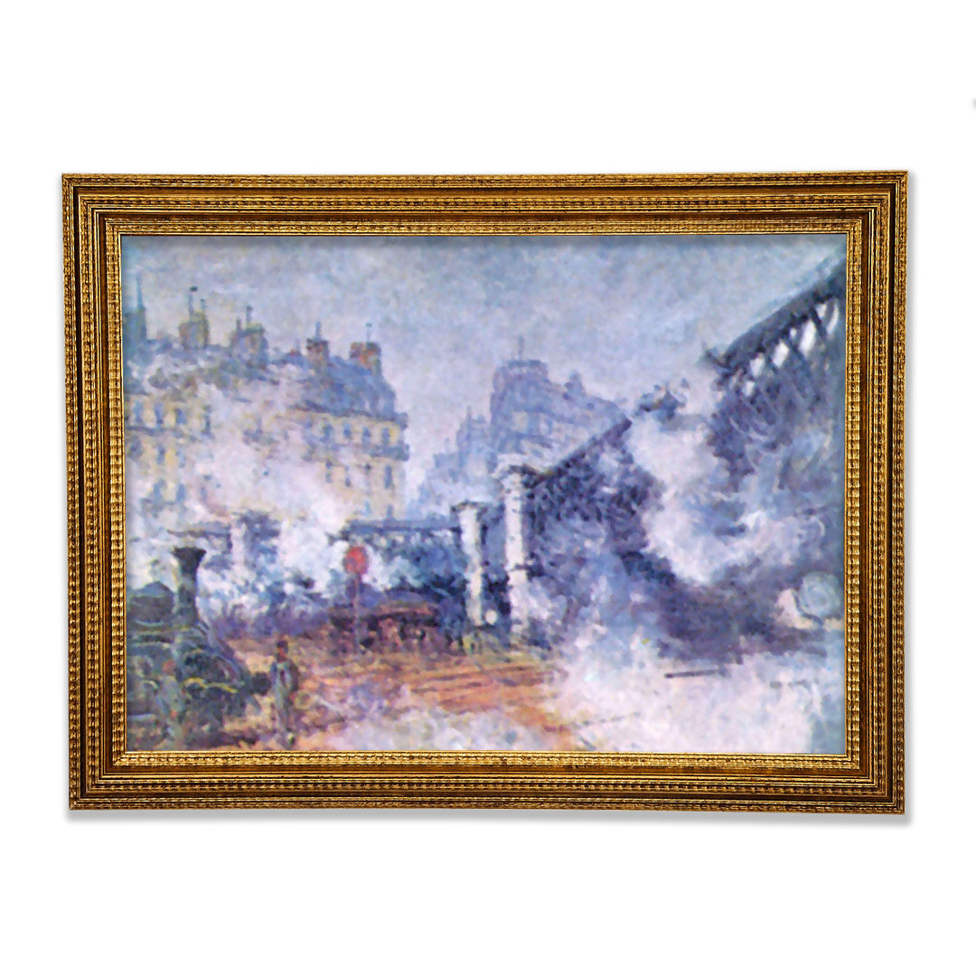 Monet Die Europabrücke Saint Lazare Bahnhof in Paris - Einzelner Bilderrahmen Kunstdrucke