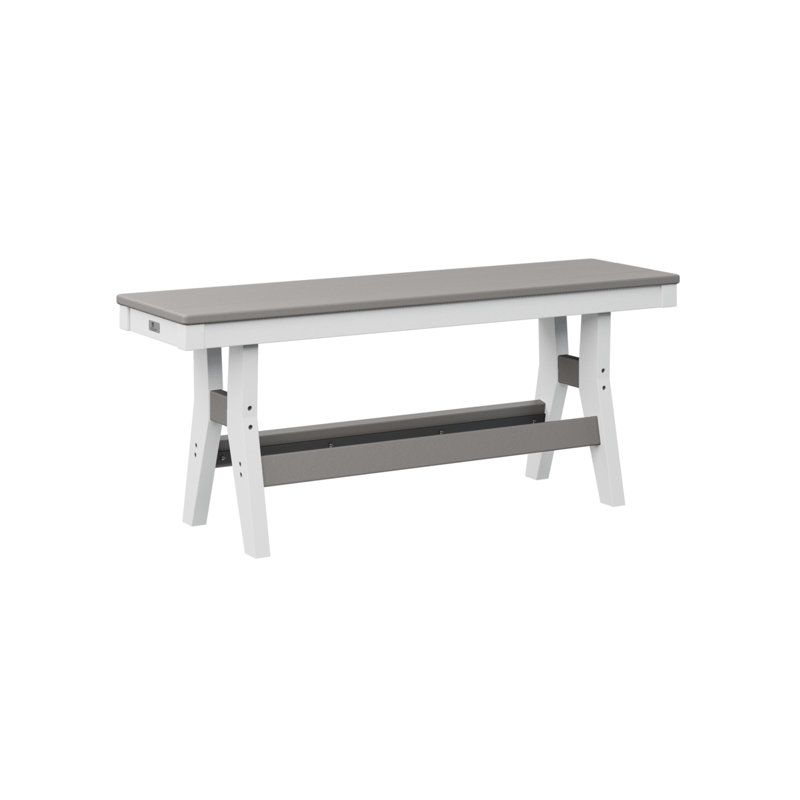 Banc de comptoir gris clair avec base blanche Berlin Gardens Harbour, Gris clair / blanc, H 22,5 po x l 44 po x P 12,5 po