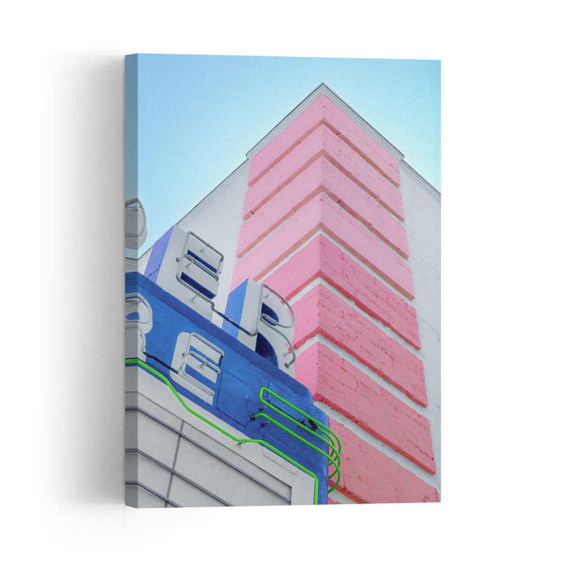 Boulder Theatre Marquee Sign Contemporary Palm Architecture City Wall Art Print 1 Piece Wrapped Canvas Wall Art
