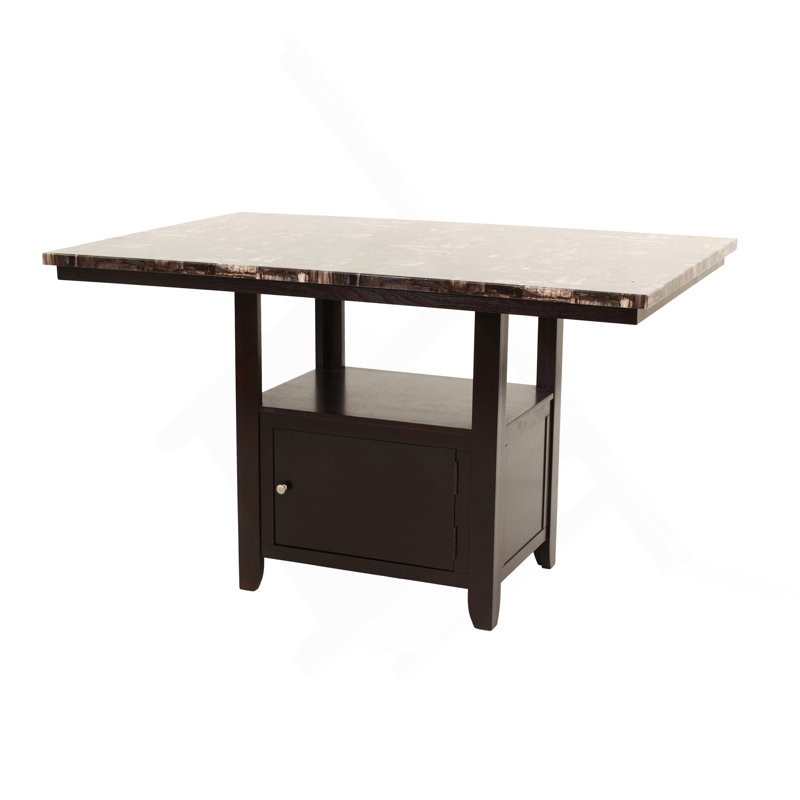 Table de salle à manger à hauteur de comptoir avec table de rangement