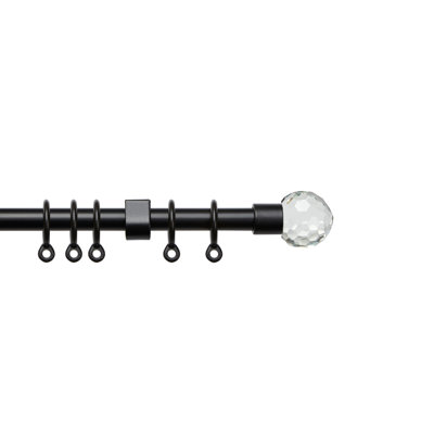 Adjustable 120 cm to 210 cm Single Curtain Pole 1.6 cm