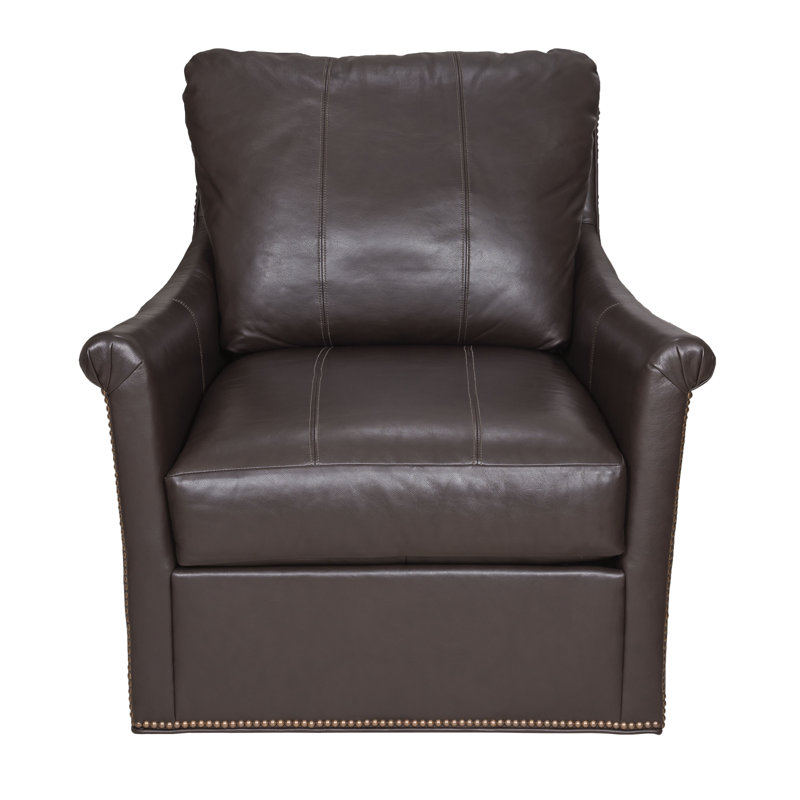 Fauteuil oscillant en cuir Olivia, Perle 1181